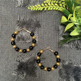 Dual Tone Mini Bead Hoops image 1