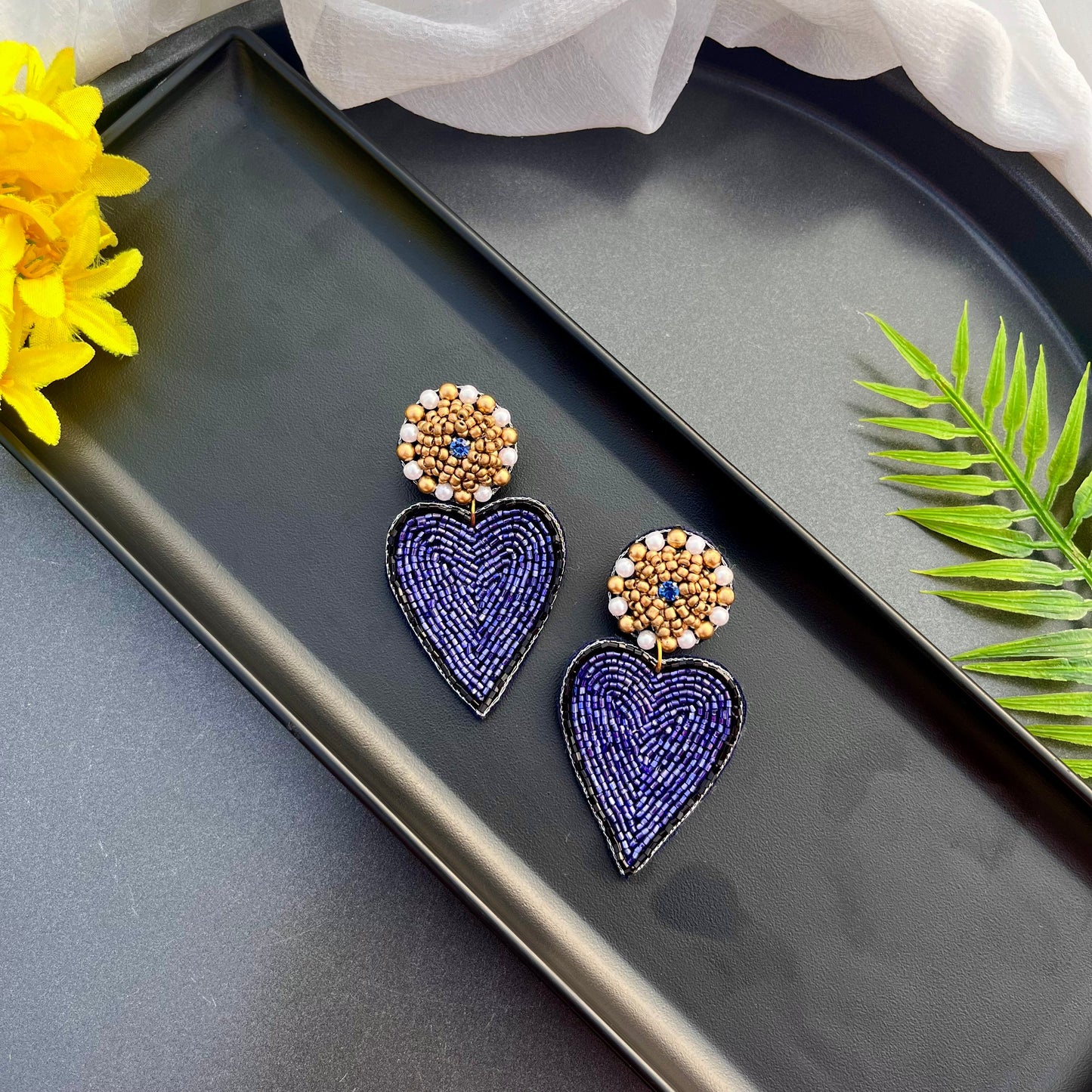 Blue Heart Earrings | Fashion Diaries