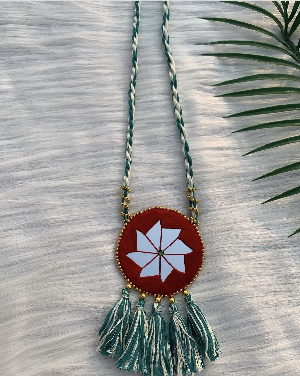 Mirror Tassel Neckpiece Combo image 1