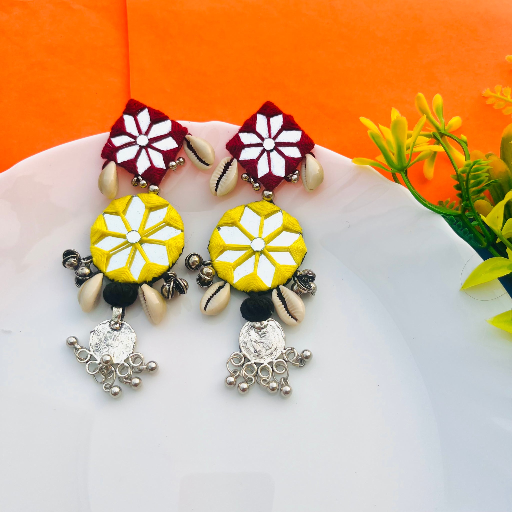 Shringarika Mirror Earrings For Navratri