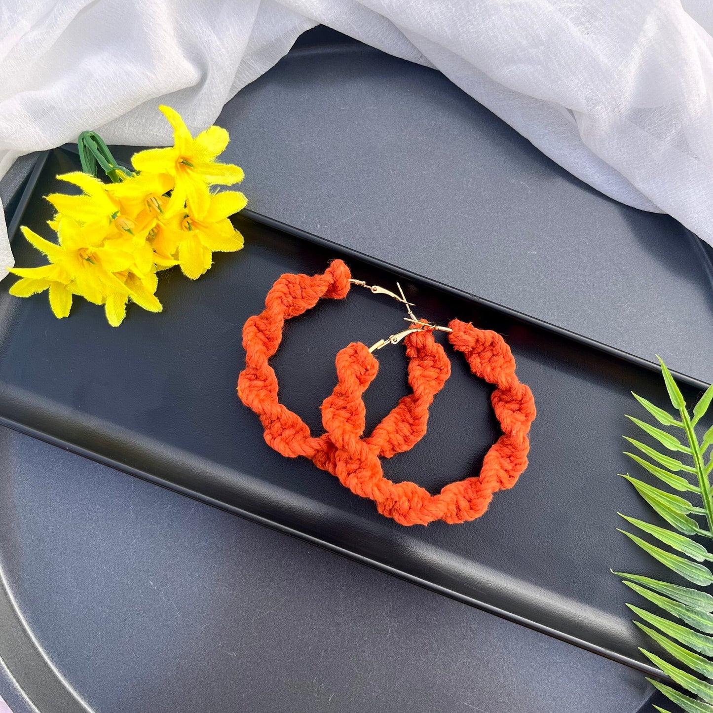 Twisted Macrame Hoops image 7