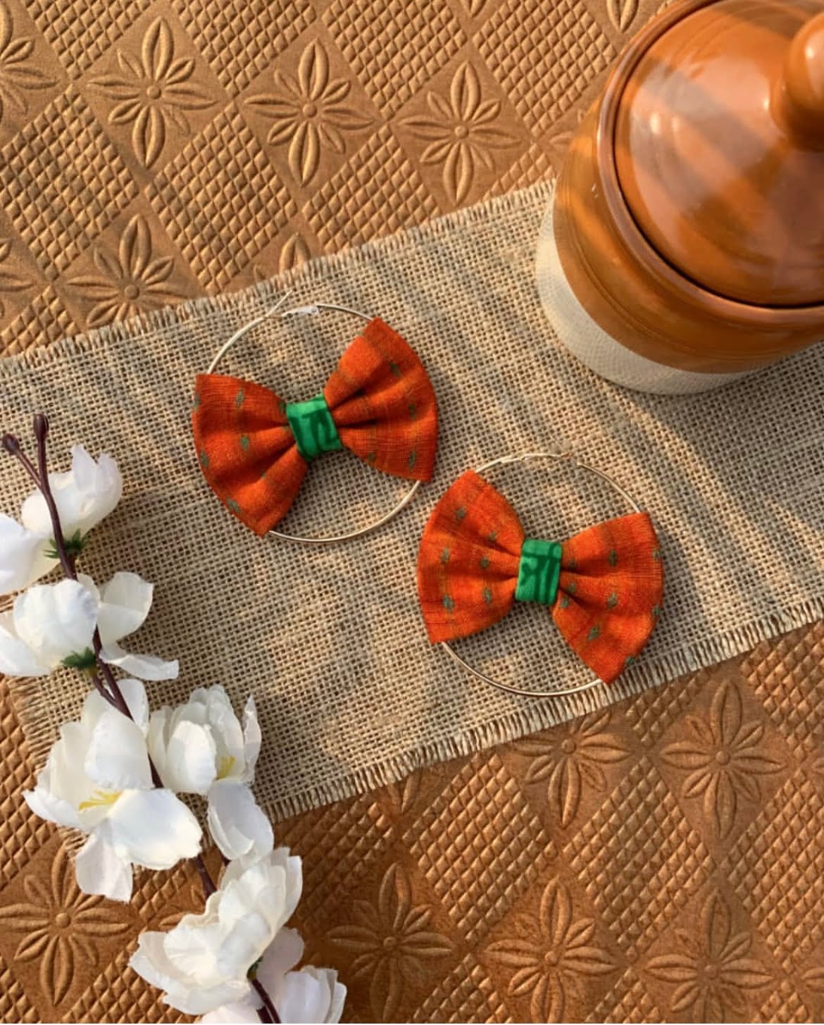 Quirky Printed Bow Hoops-l image 3