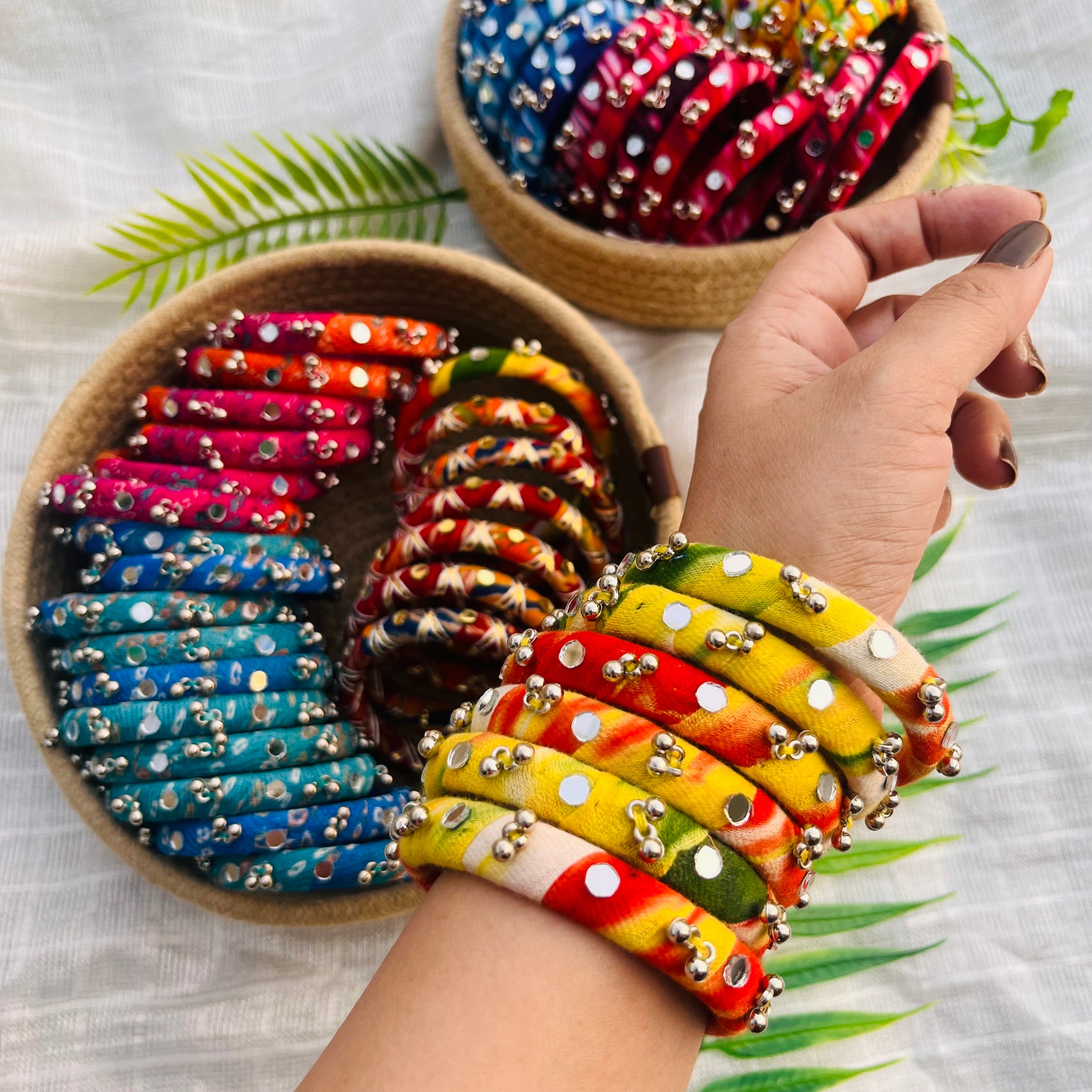 Tie-N-Dye Bangles- Lemon