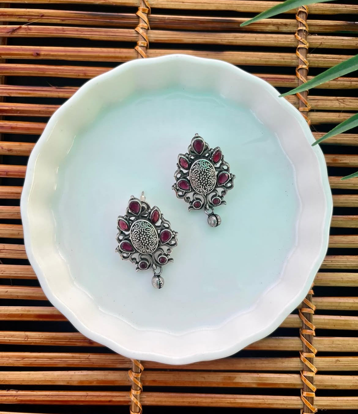 German Silver Stud Earrings