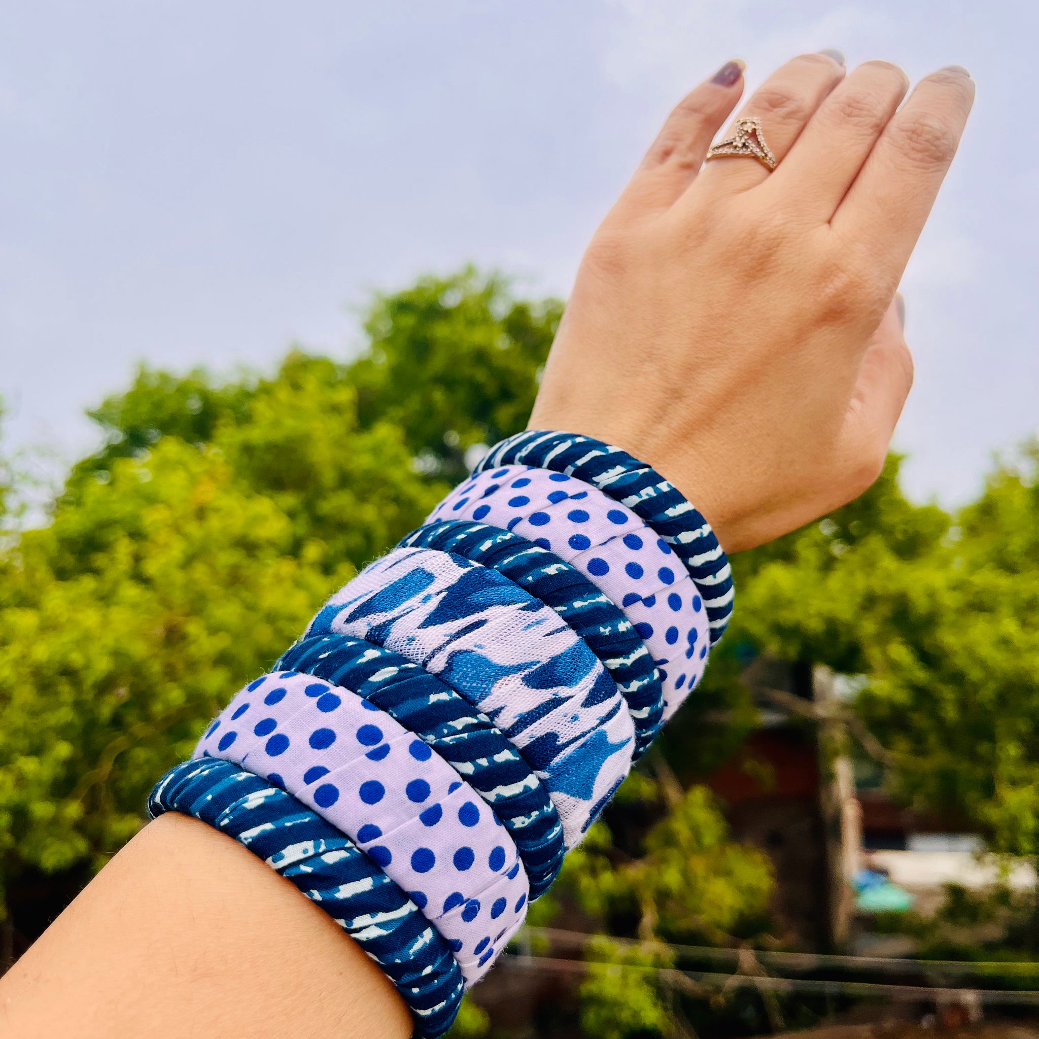 Indigo Bangle Set