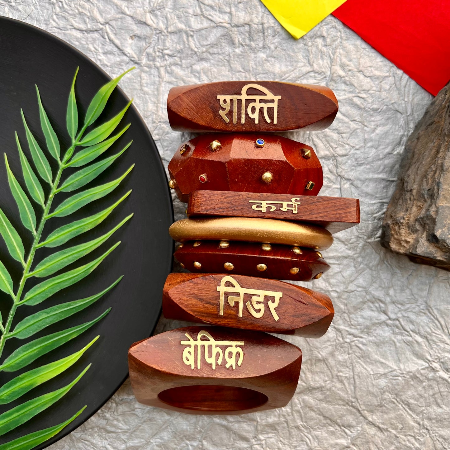 OG Wooden Stack - Handcrafted Wooden Bangles