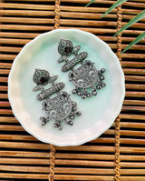 German Silver Statement Earrings