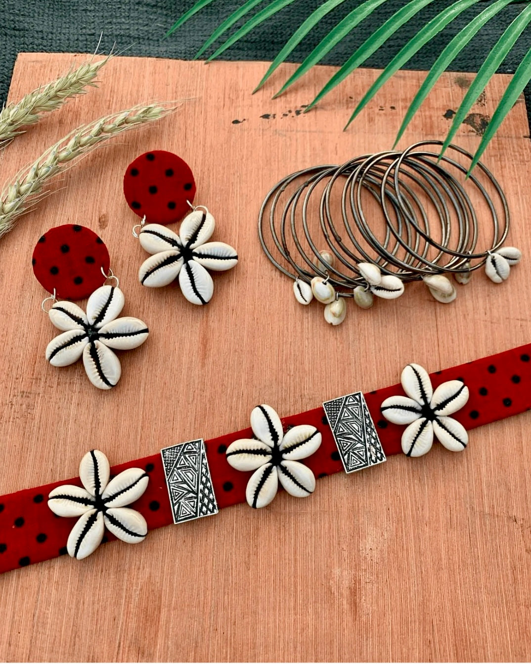 Red Polka Choker Set
