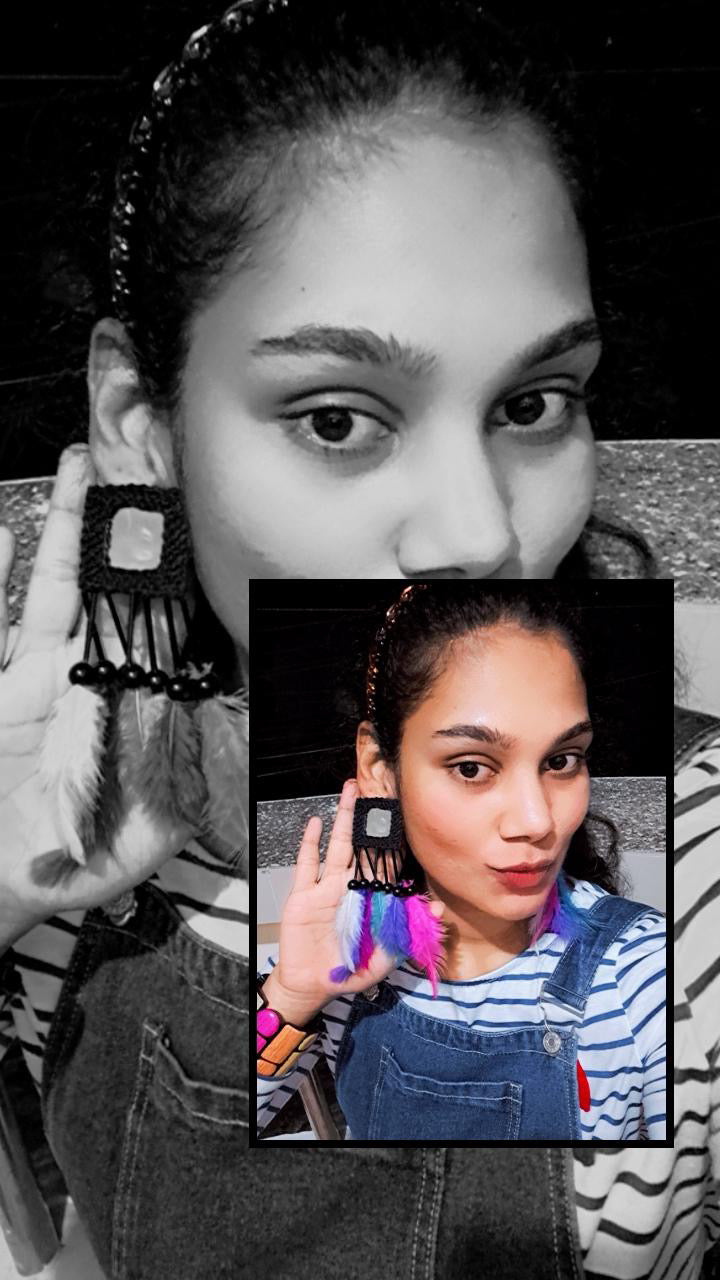 Bohemian Oversized Mirror Earrings