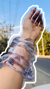 Clear Resin Bangle Stack