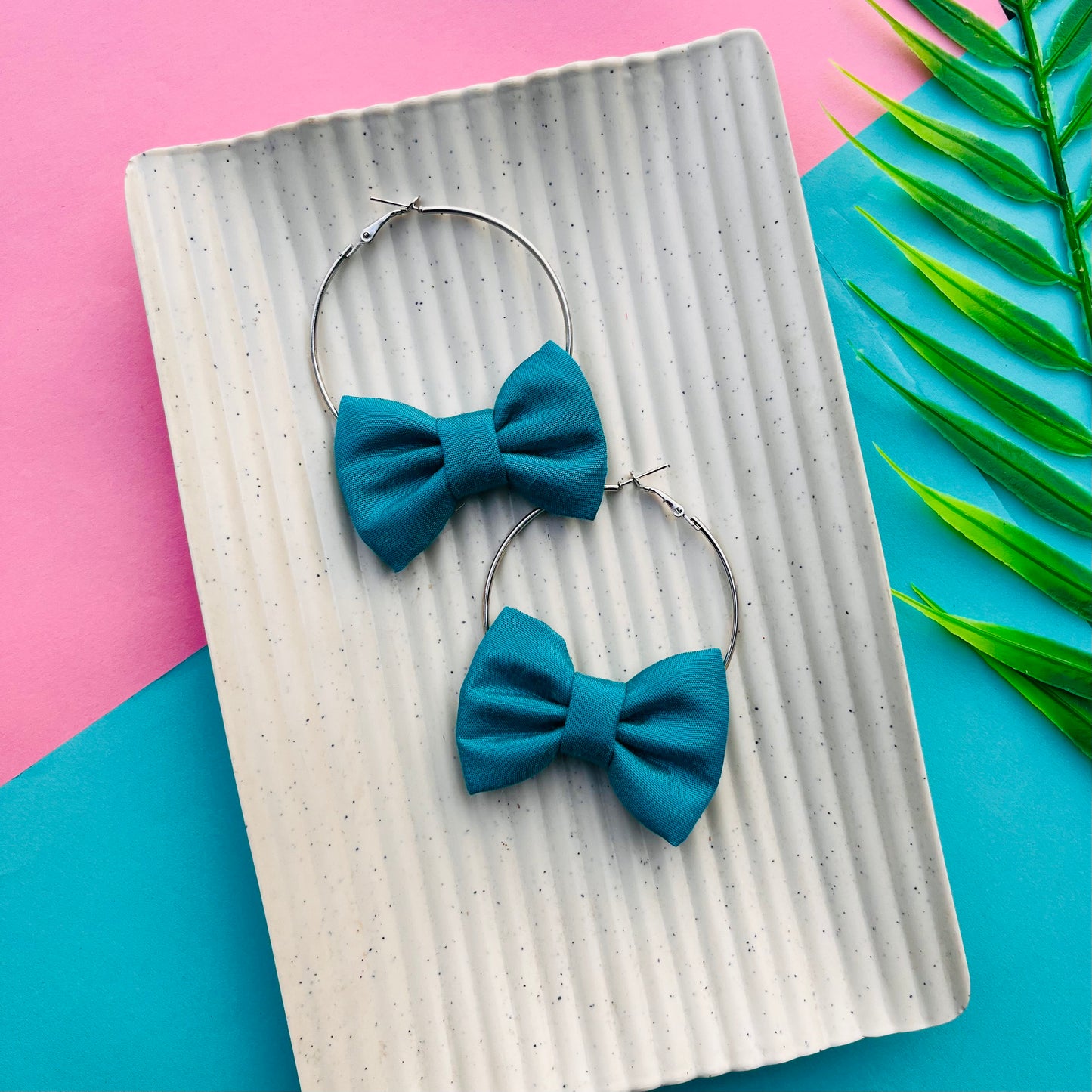 Solid Bow Hoop Earrings LV