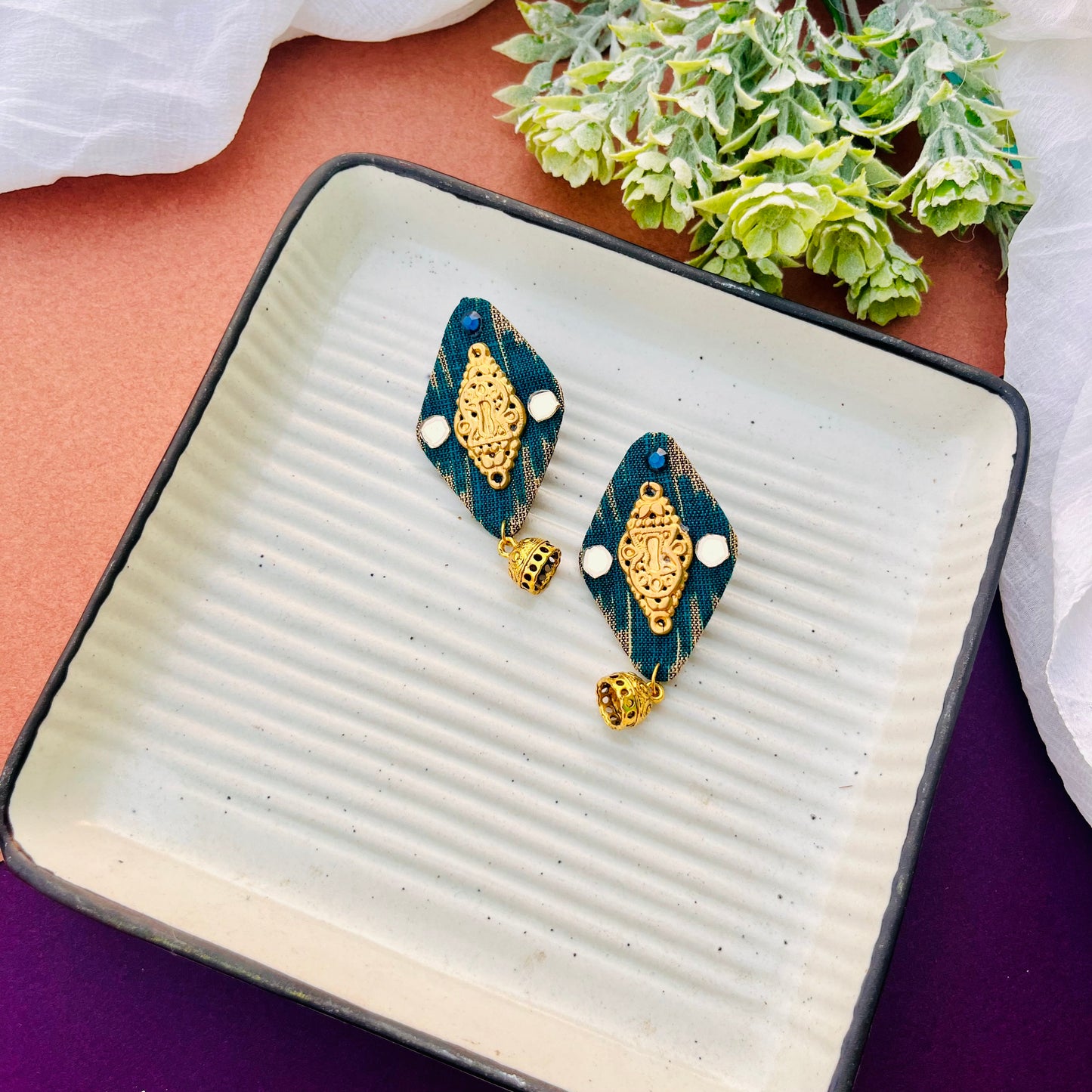 Ethnic Ikkat Earrings