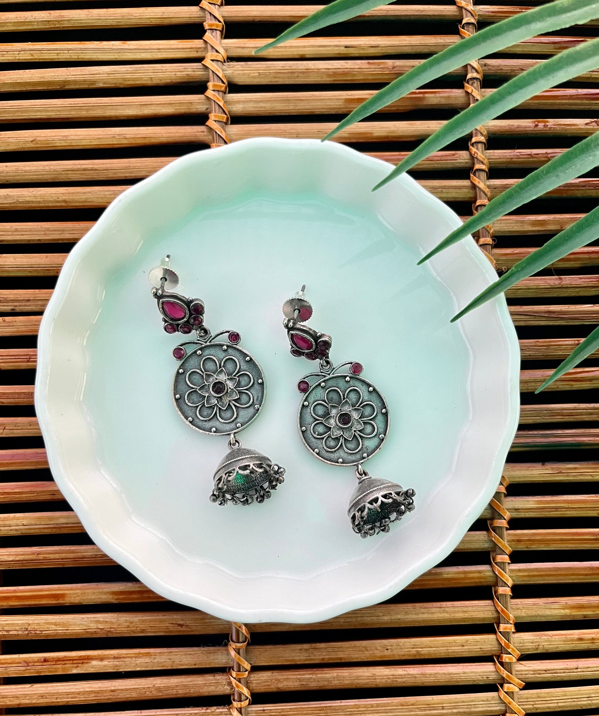 German Silver Flower Earrings | Fashion Diaries