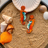 Golden Reef Seahorse Earrings