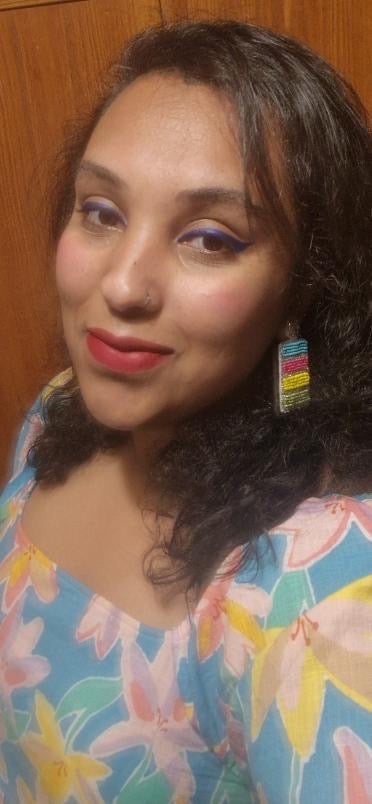 Multicolour Rectangle Beaded Earrings