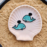 Aqua Muse Whale Earrings