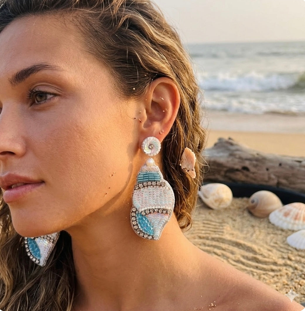 Ivory Conch Earrings