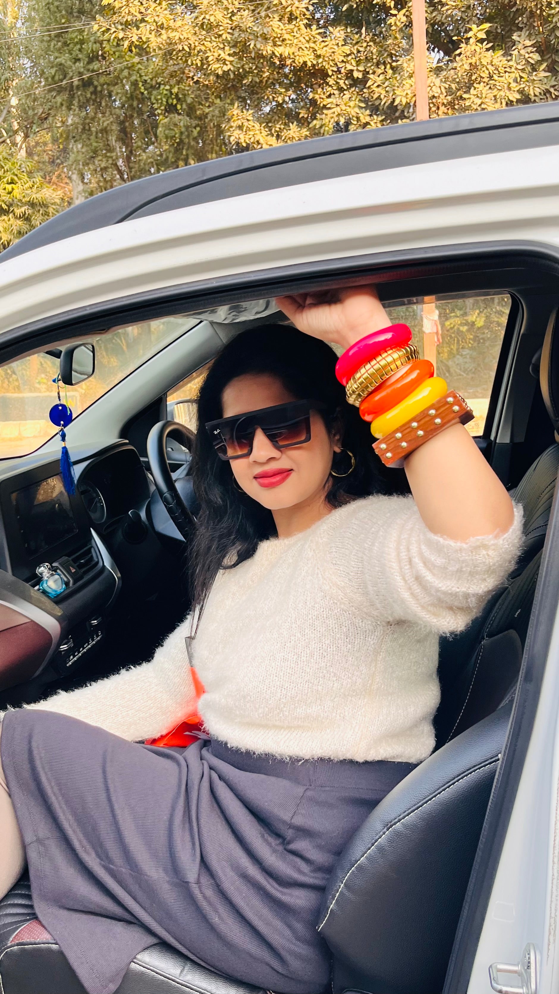 Bold & Beautiful Resin Bangle Stack