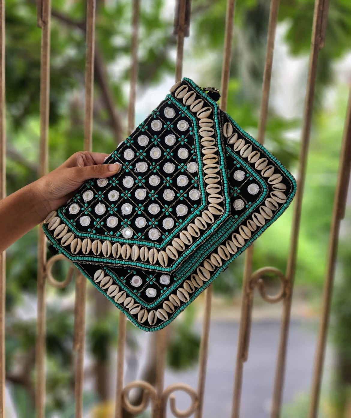 Boho Emerald Nomad Bag | Fashion Diaries