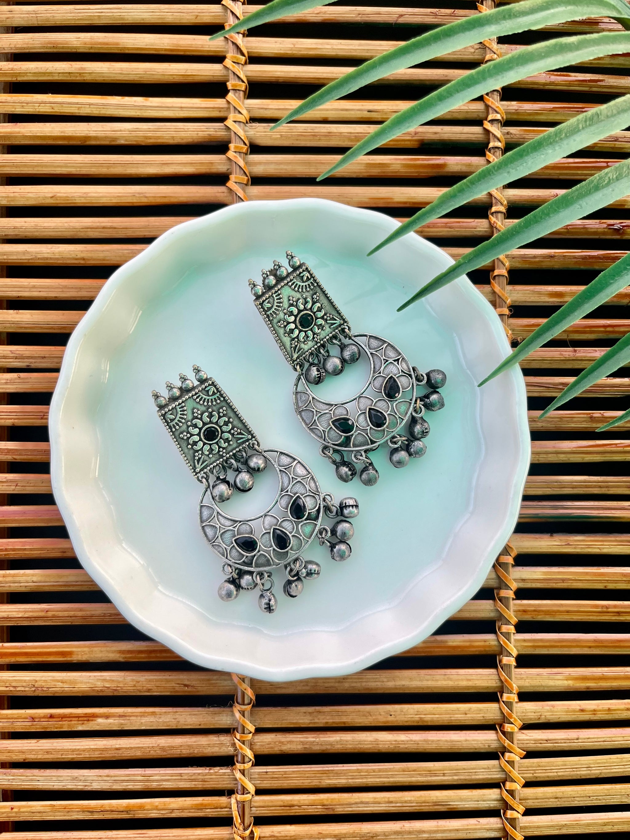 German Silver Chandbali Earrings | Fashion Diaries