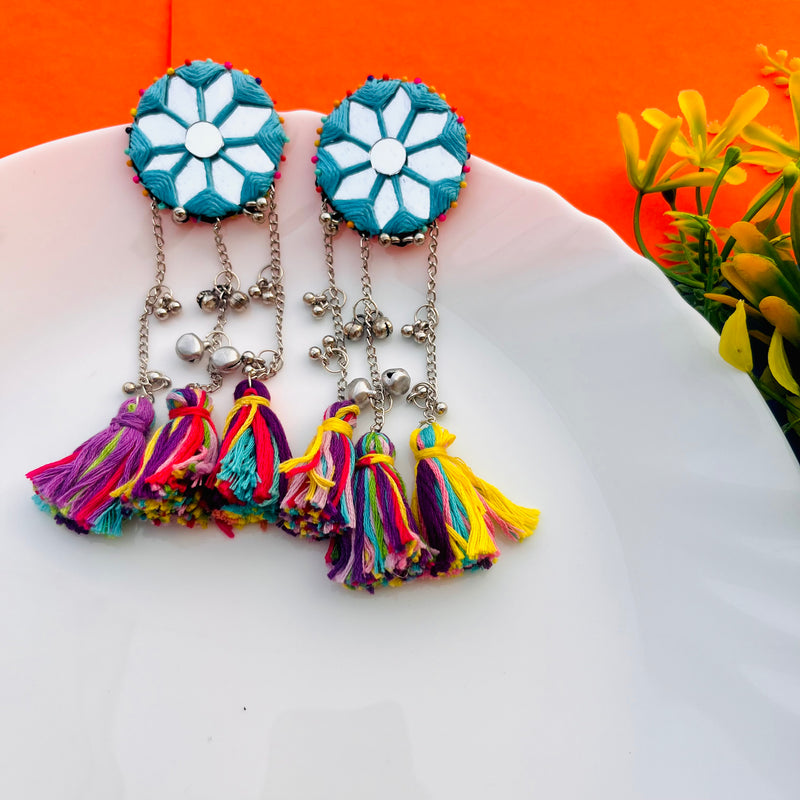 Jhankar Mirror Earrings For Navratri