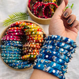 Tie-N-Dye Bangles- Blue