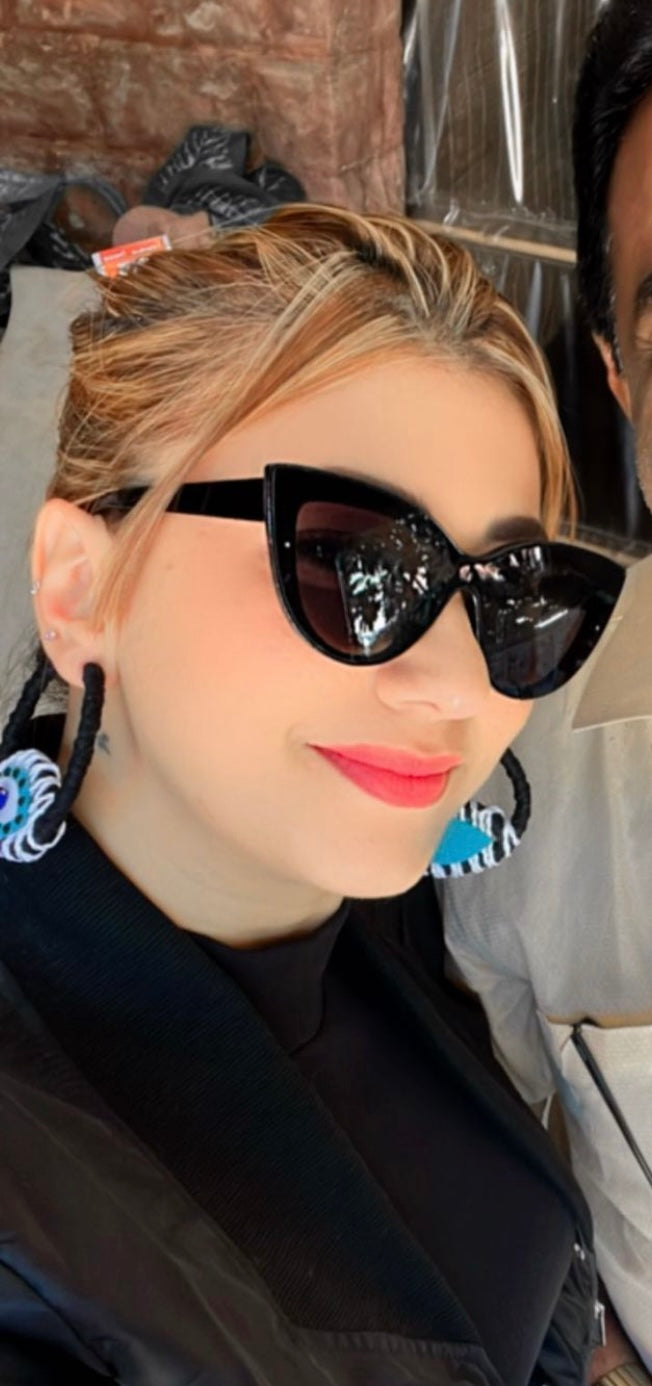 Quirky Evil Eye Full Hoop Earrings