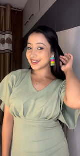 Multicolour Rectangle Beaded Earrings