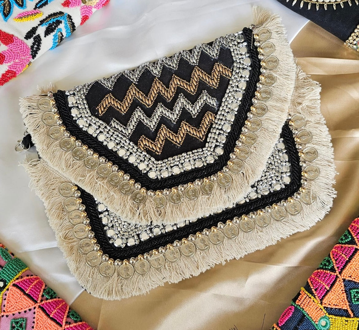 Boho Obsidian Zigzag Bag | Fashion Diaries