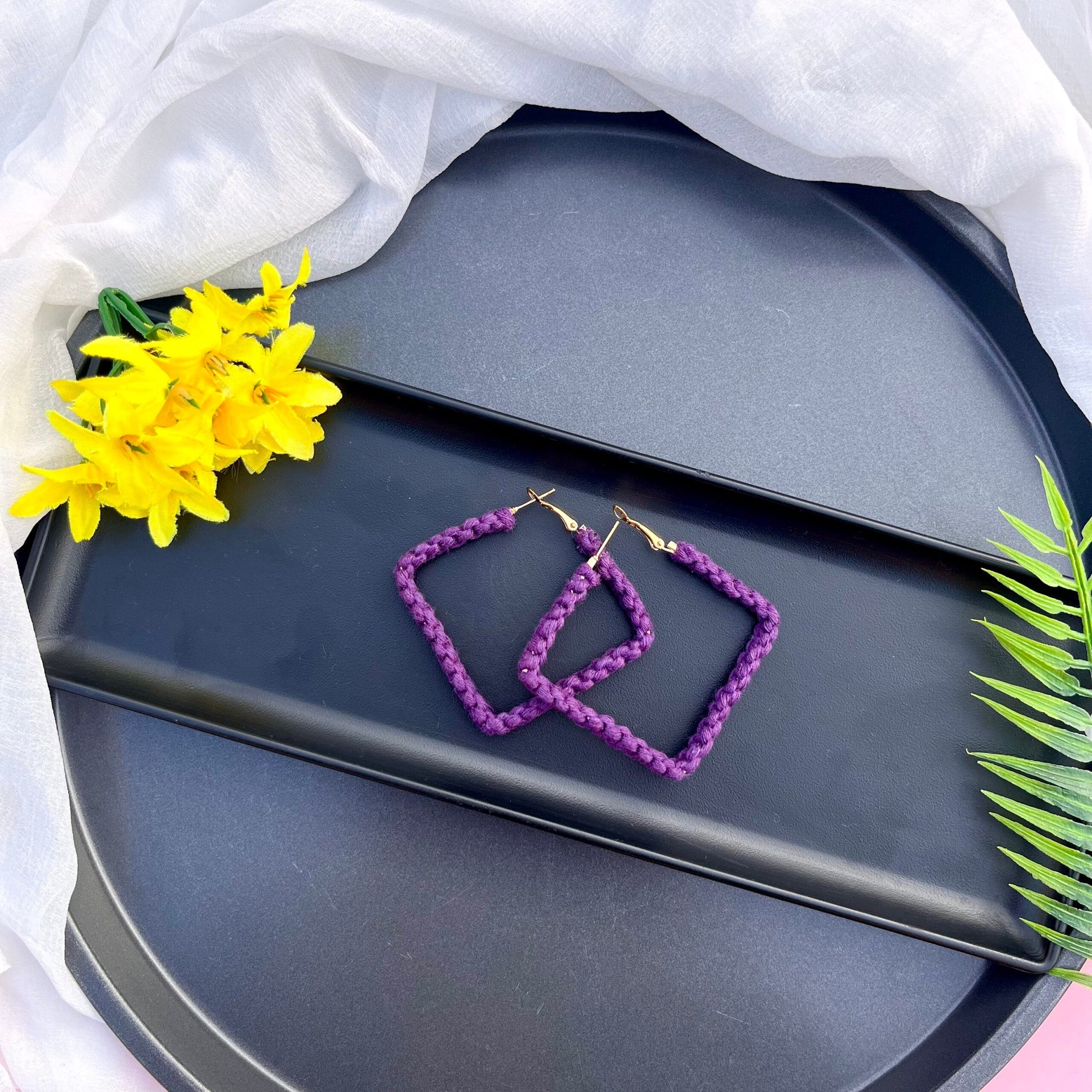 Square Macrame Hoops image 4