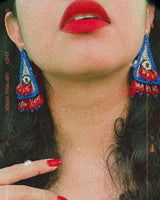 Triangle Evil Eye Earrings image 4