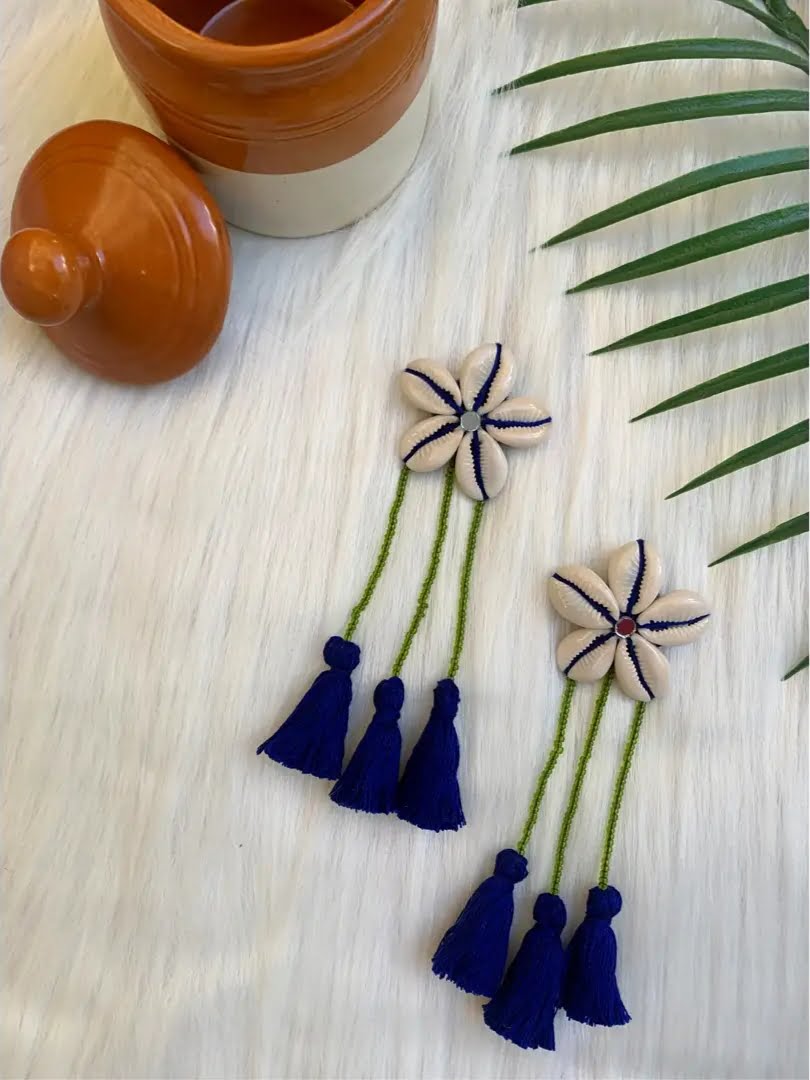 Floral Shell Danglers image 3