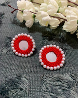 Round Mirror Studs & Ring image 1