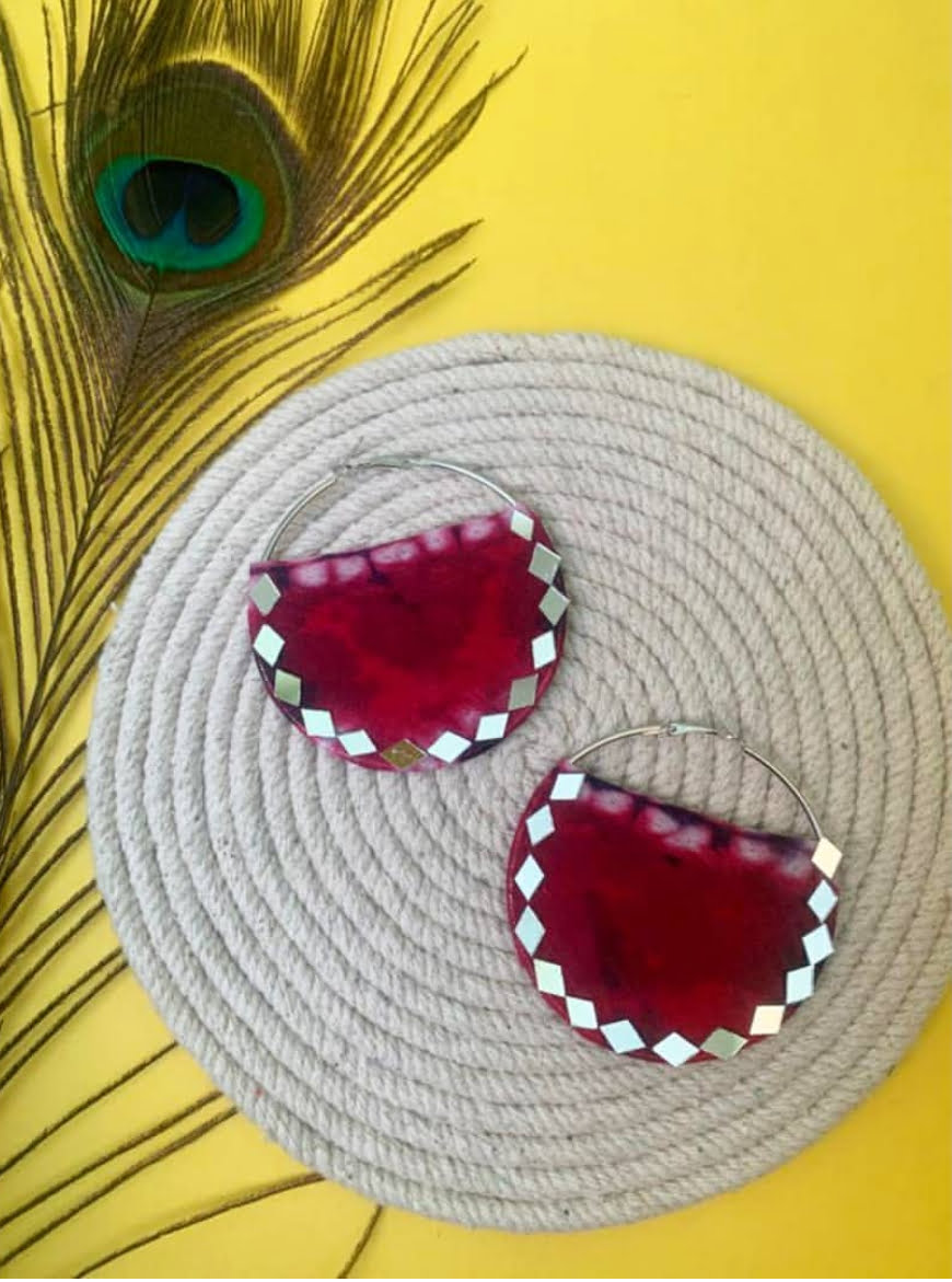 Tie-N-Dye Mirror Hoops image 0