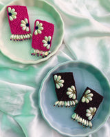 Rectangle Daisy Earrings- Medium image 1