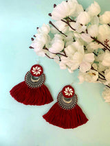 Statement Tassel Earrings- Solid image 0