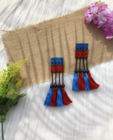 Printed Tassel Earrings image 1