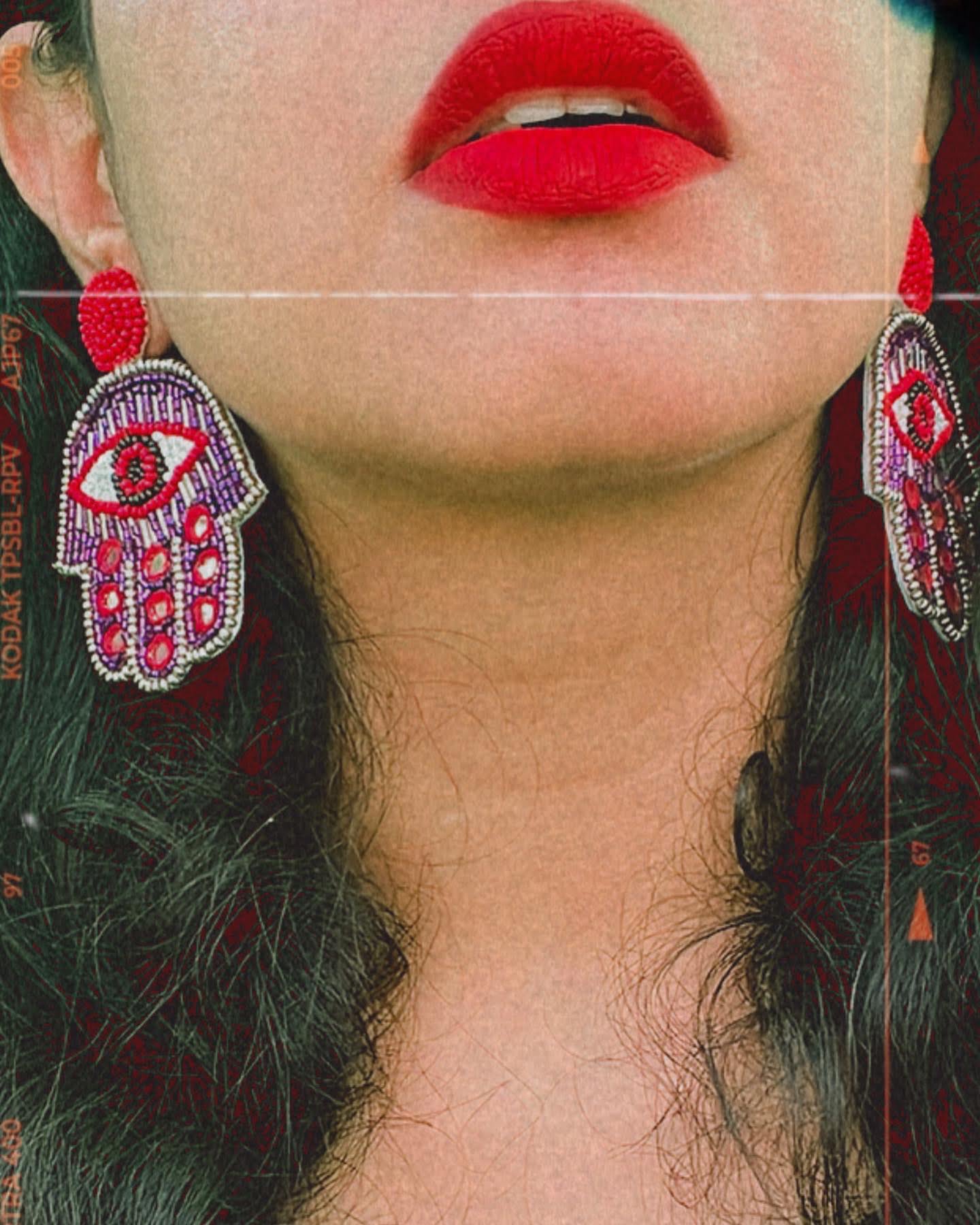Hamza Mirror Earrings image 2