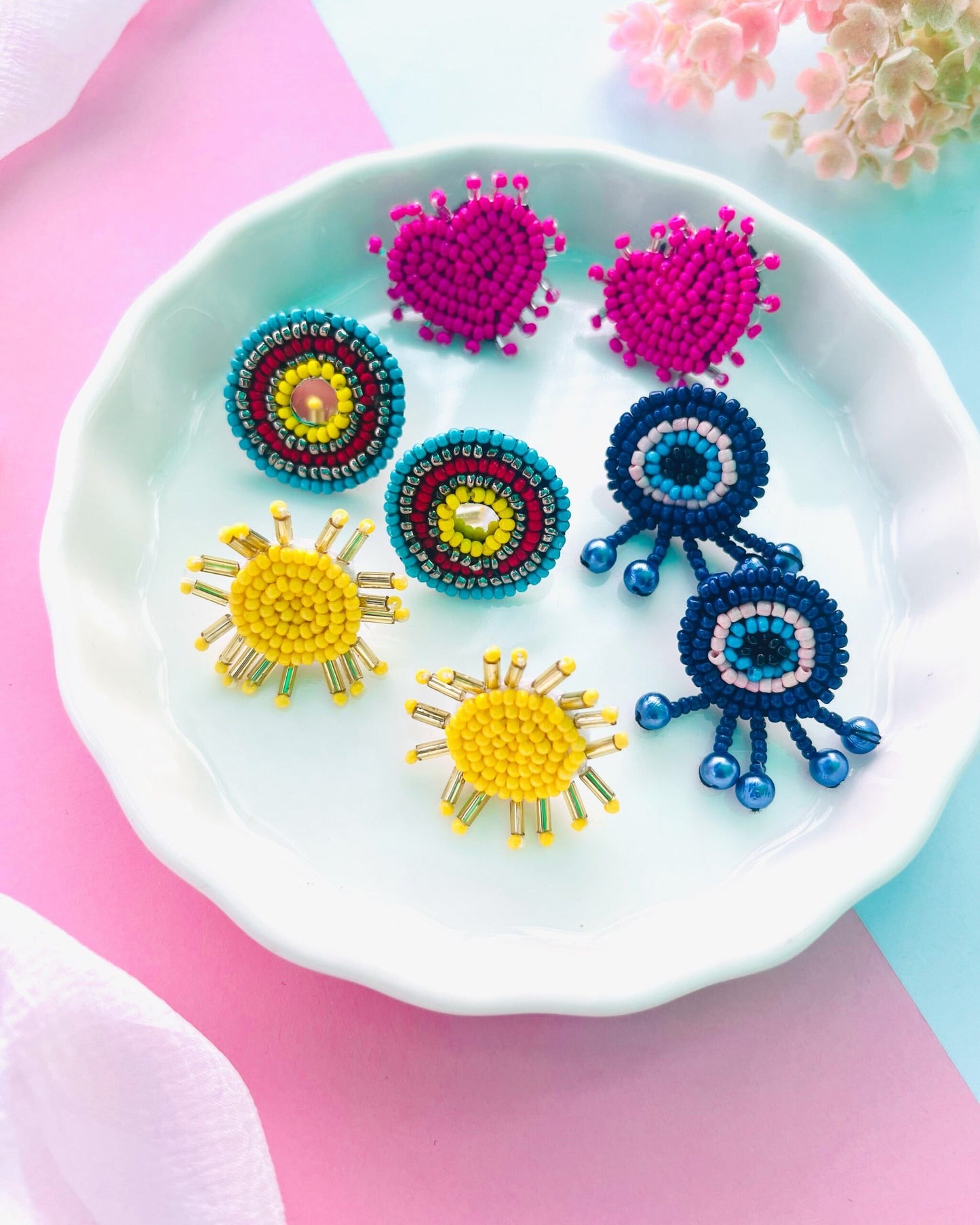 Adorable Beaded Studs-V image 0