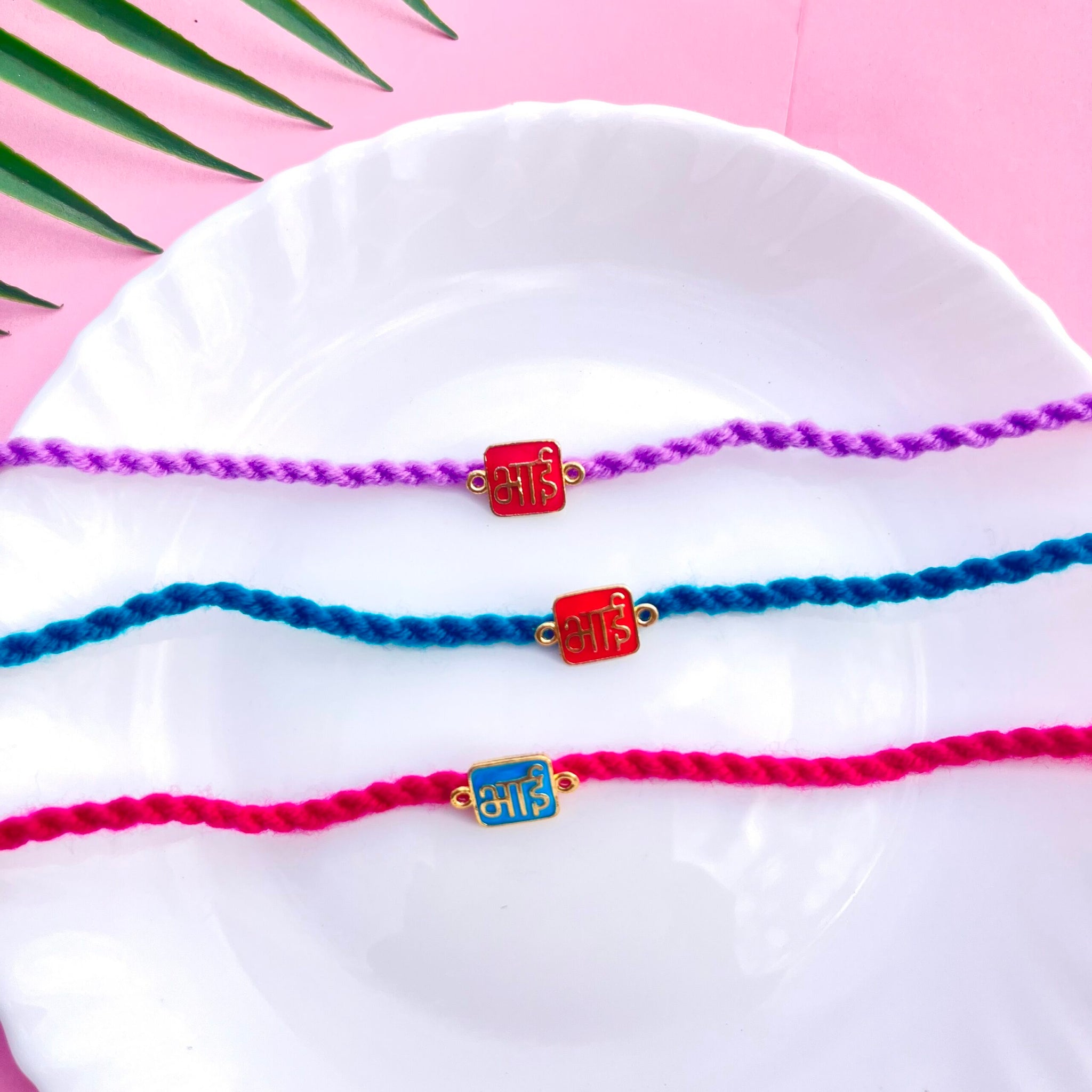 Bhai Enamel Charm Rakhi image 0