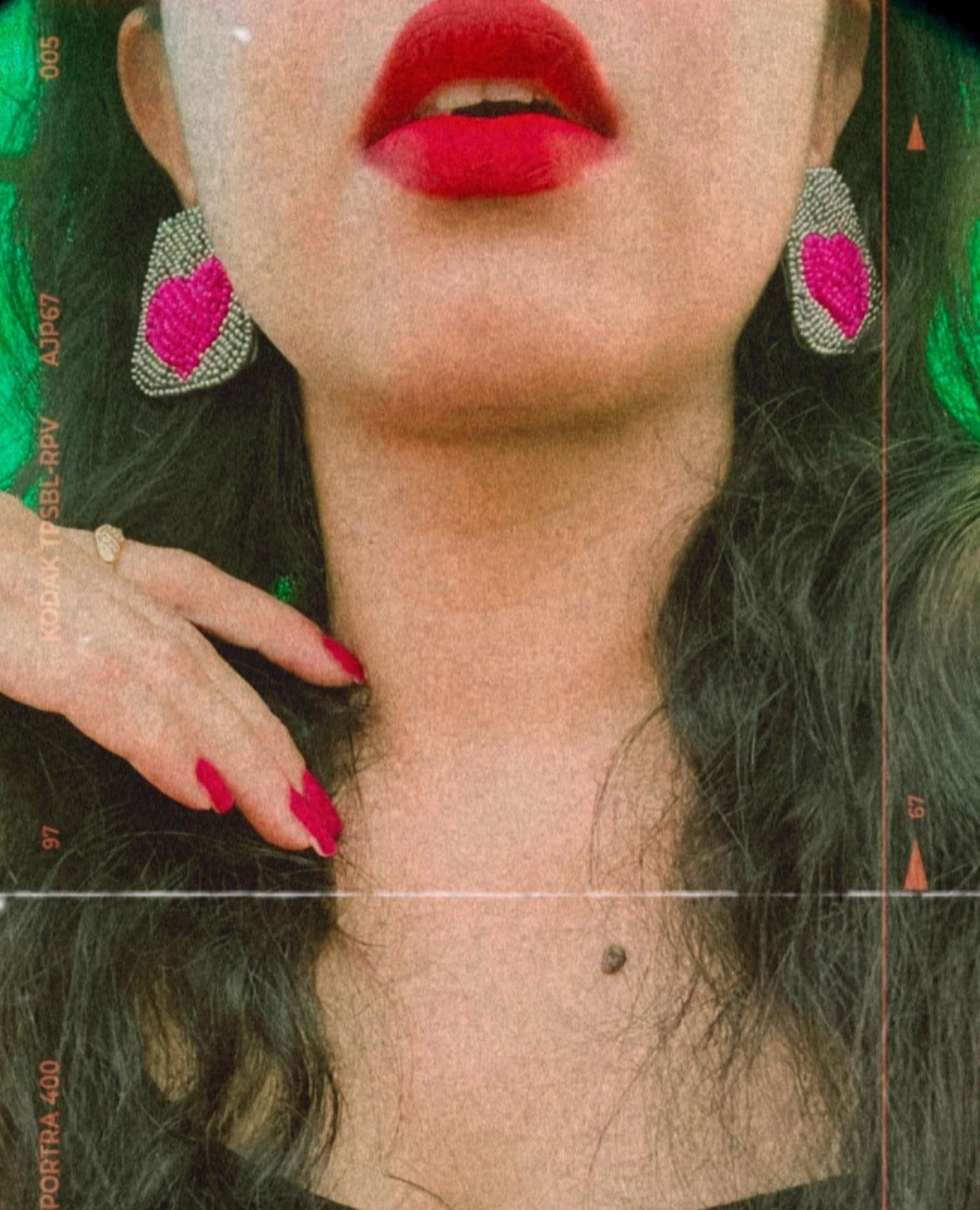 Pink Heart Studs image 1