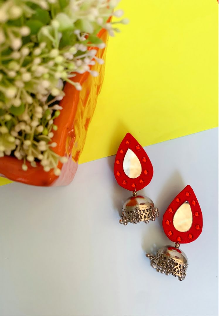 Mirror Drop Jhumka image 0