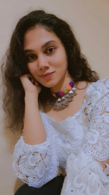 Oxidized Mirror Jewellery Set image 2