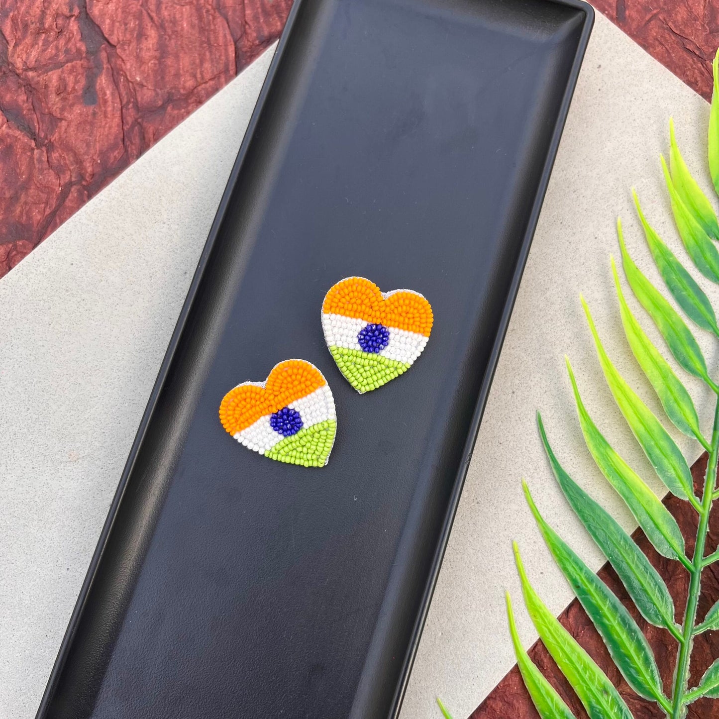 India Heart Studs image 0