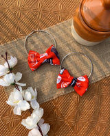 Quirky Printed Bow Hoops-lll image 0