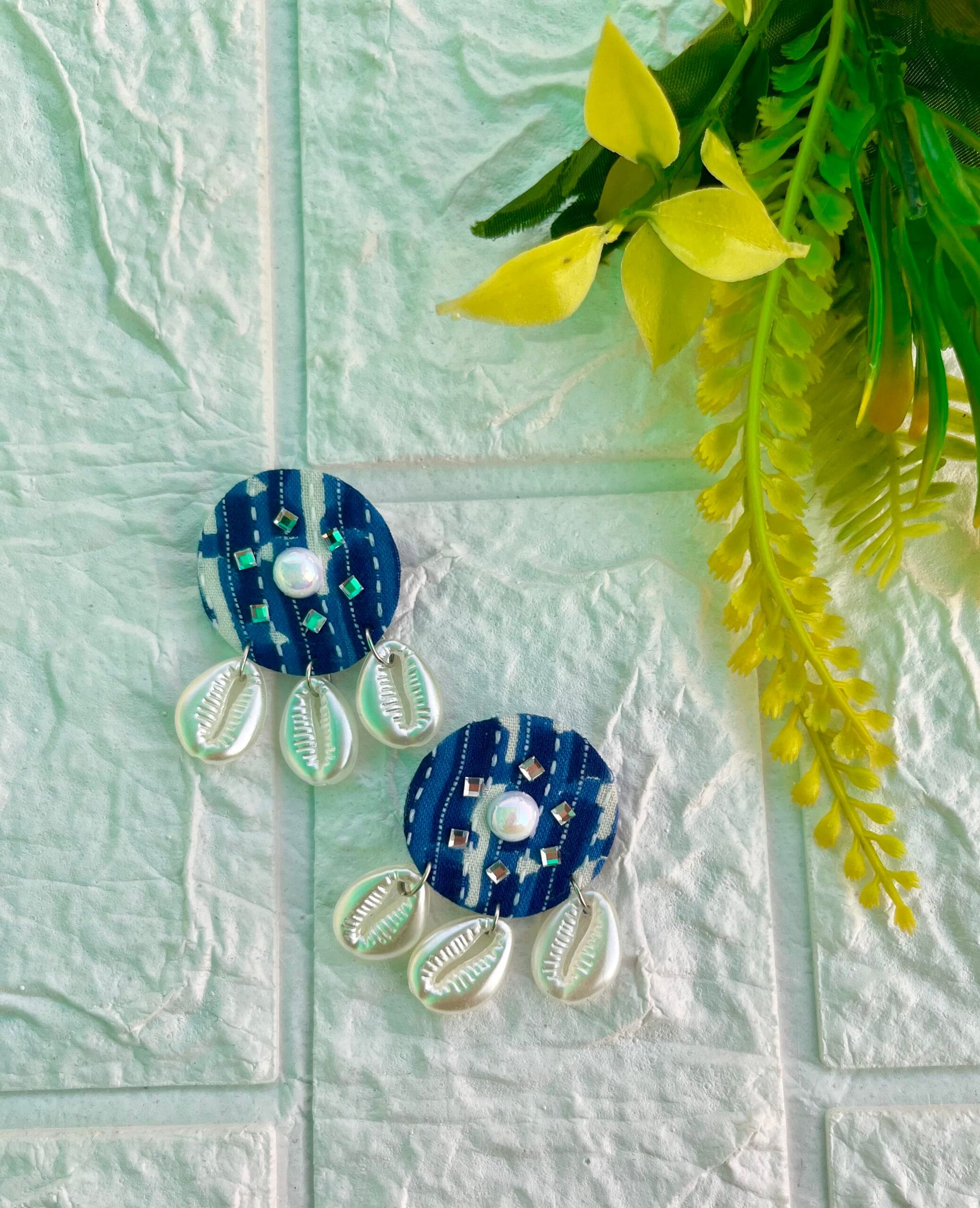 Indigo Shell Earrings image 0