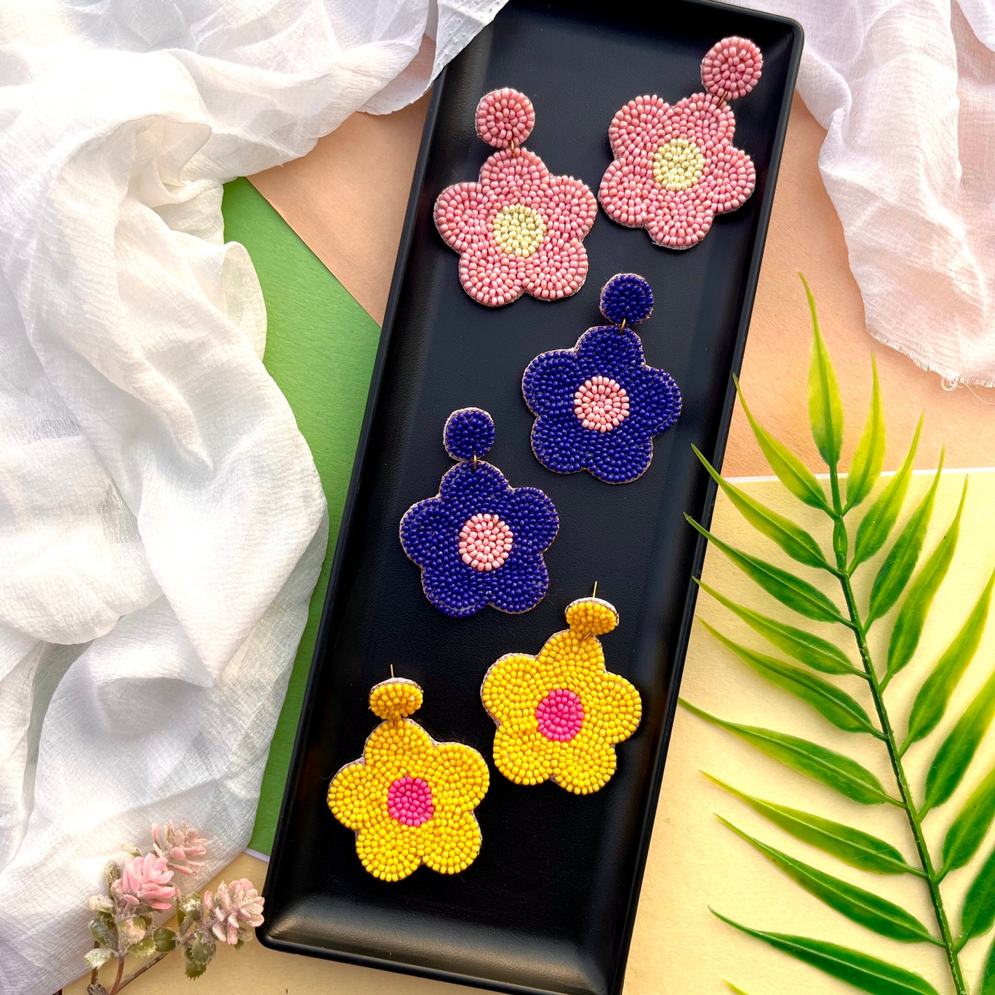 Beads & Petals Earrings-II image 0