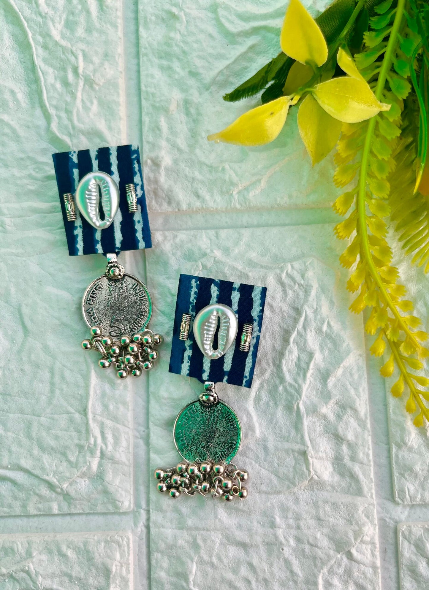 Indigo Coin Earrings image 0