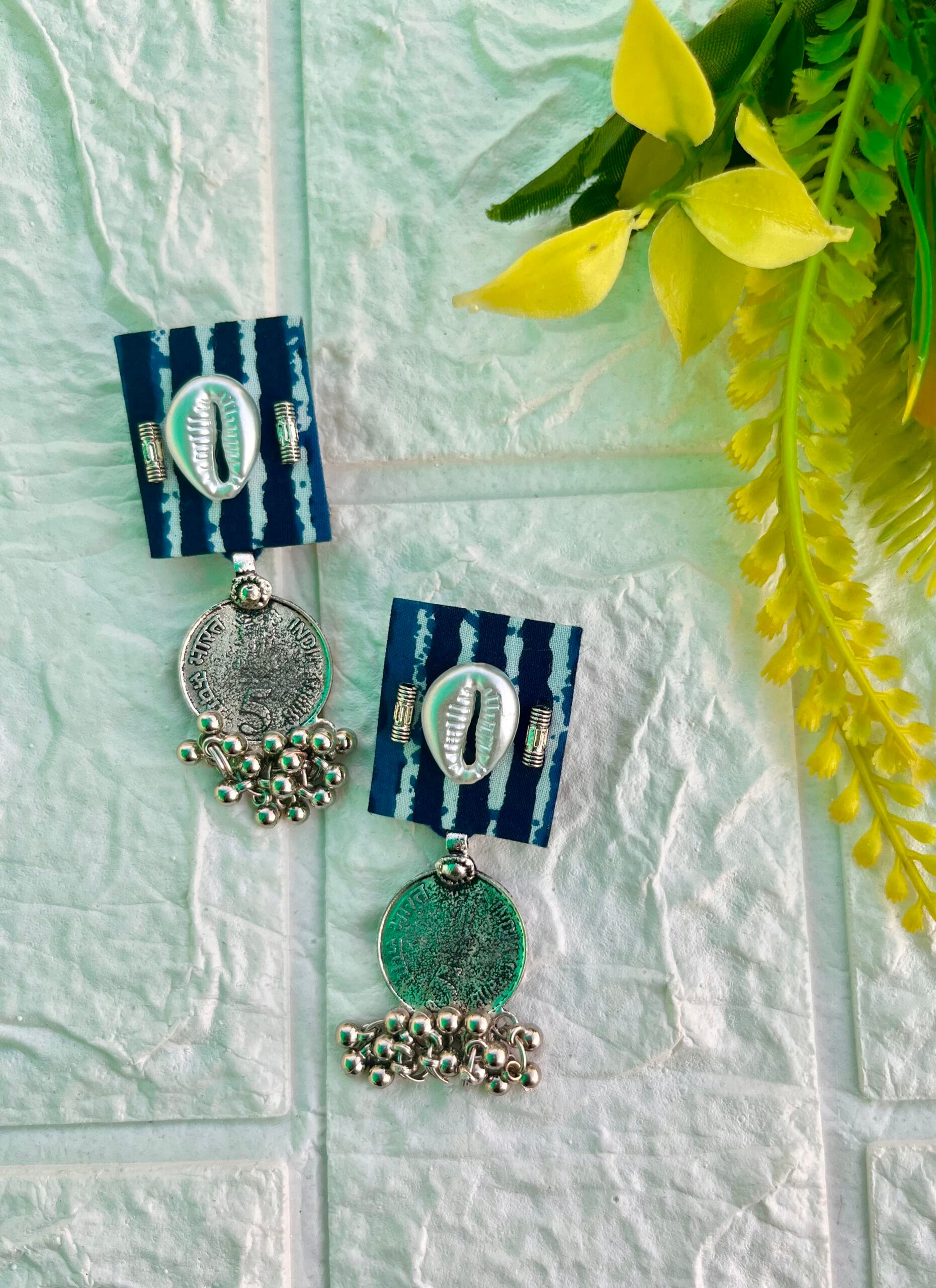 Indigo Coin Earrings image 0