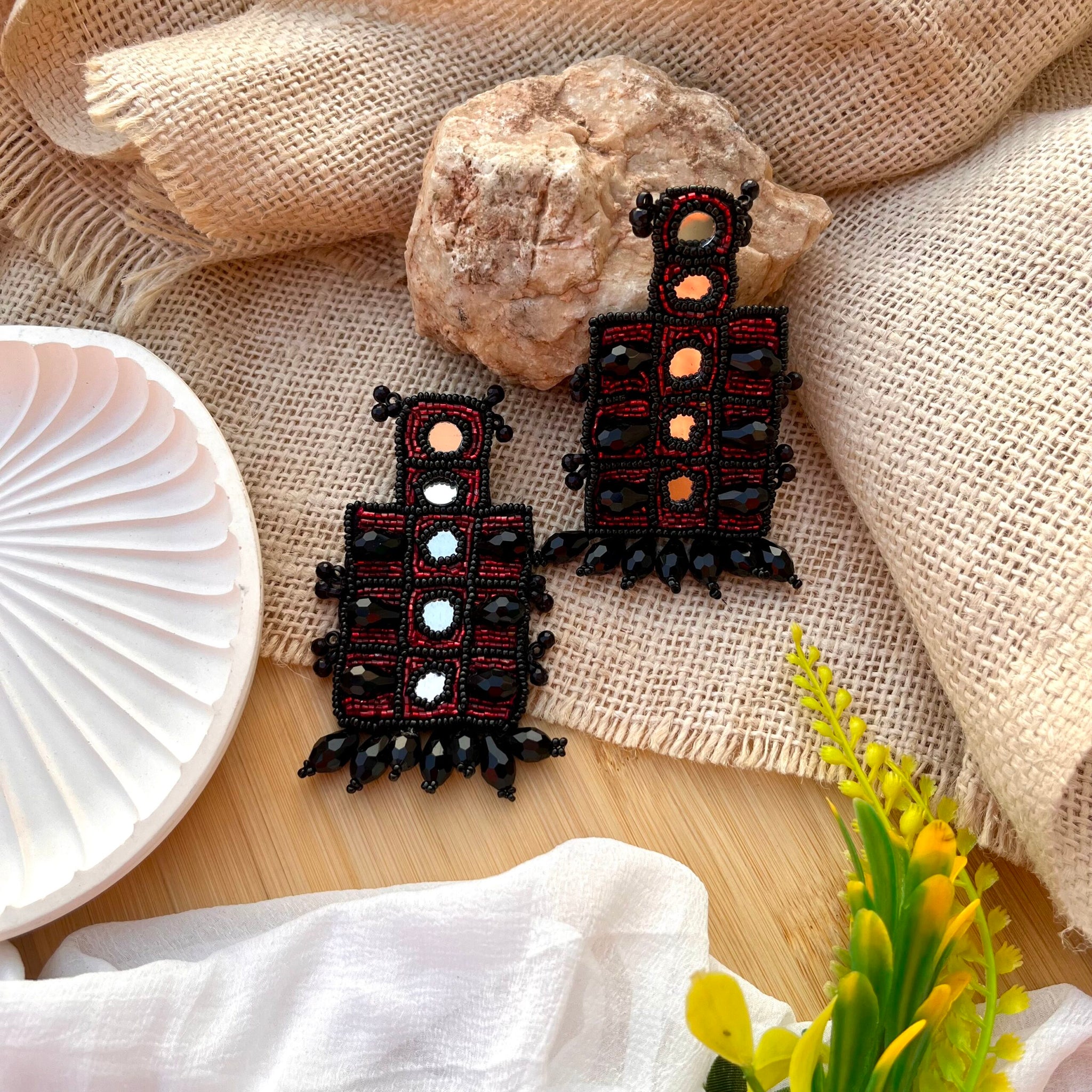 Statement Mirror Earrings image 0